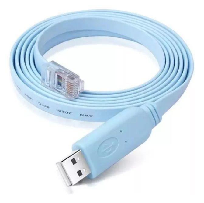 Cable Usb A Rj45 Conexión Directa Tester Consola 1 Metro-0