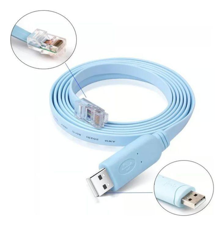 Cable Usb A Rj45 Conexión Directa Tester Consola 1 Metro-1