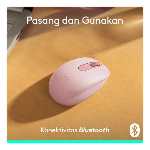 Mouse Inalámbrico Logitech Bluetooth M196 Rosa-5