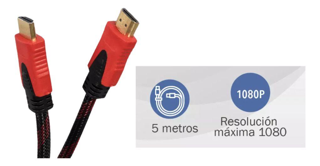 Cable Hdtv Mallado Full Hd Con Filtro 5mts Resistente-2