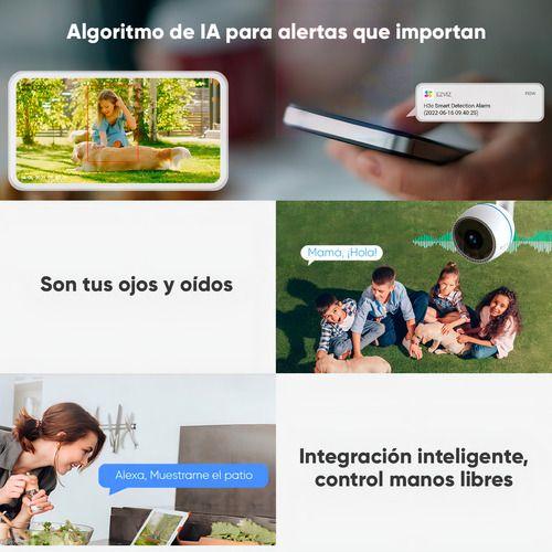 Cámara Seguridad Exterior Wifi H3c 2mp Visión Nocturna Ezviz Blanco-3