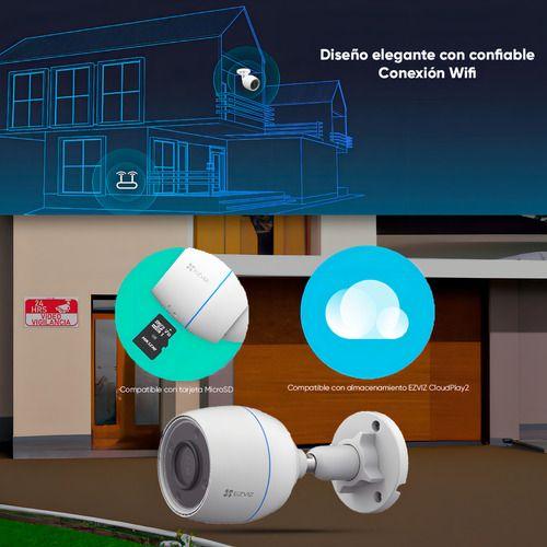 Cámara Seguridad Exterior Wifi H3c 2mp Visión Nocturna Ezviz Blanco-4