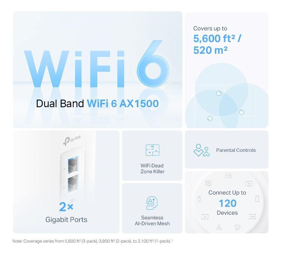 Sistema Wi-fi 6 X10 Ax1500 Whole Home Mesh Pack 1-4