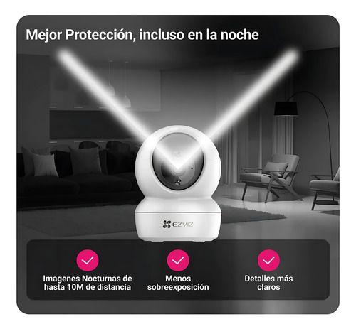 Pack 3x2 Cámaras Seguridad Wifi H6c Pro 2k Interior Ezviz Blanco-4