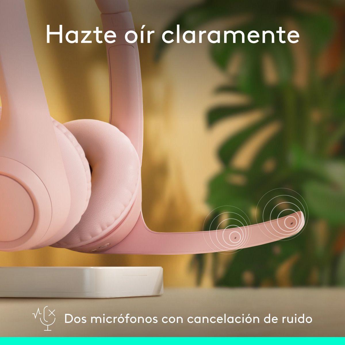 Audífonos Inalámbrico Con Micrófono Zone 300 Logitech Rosado-3