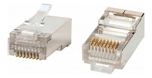 Conector Macho Rj45 Cat6 Metálico 50 Unidades-2