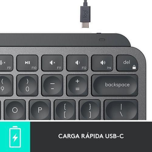 Teclado Compacto Bluetooth Logitech Mx Keys Mini Grafito-3