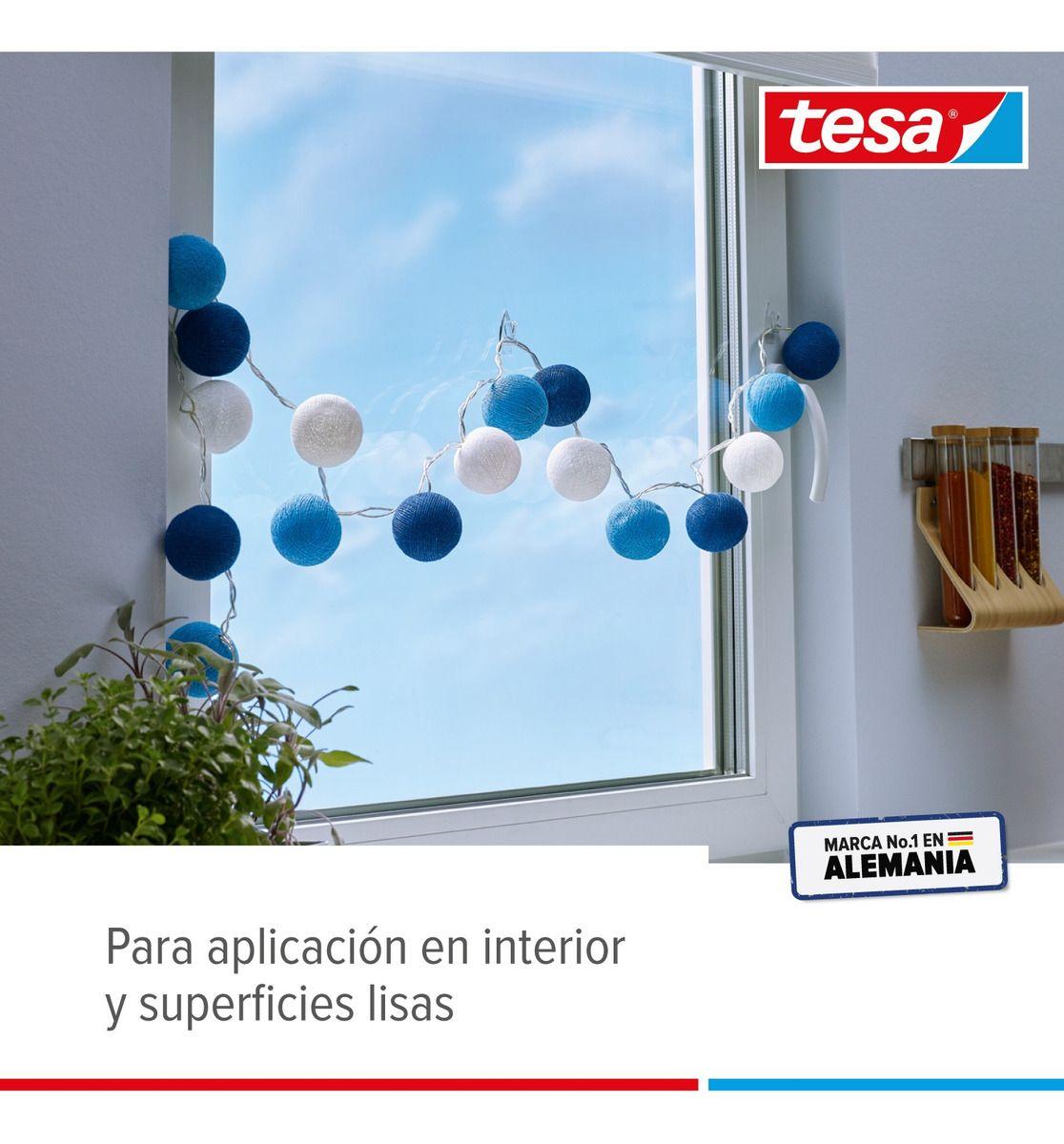 Pack 3 Blíster Gancho Removible Acrílico Vidrio 0,2 Kg Tesa-5