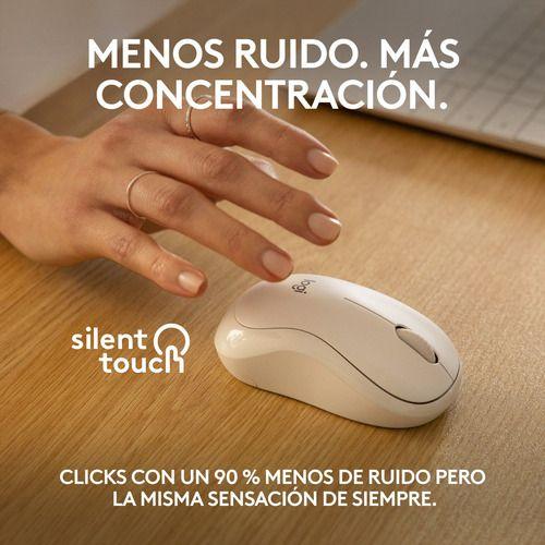 Mouse Inalámbrico M240 Logitech Click Silencioso Blanco-4