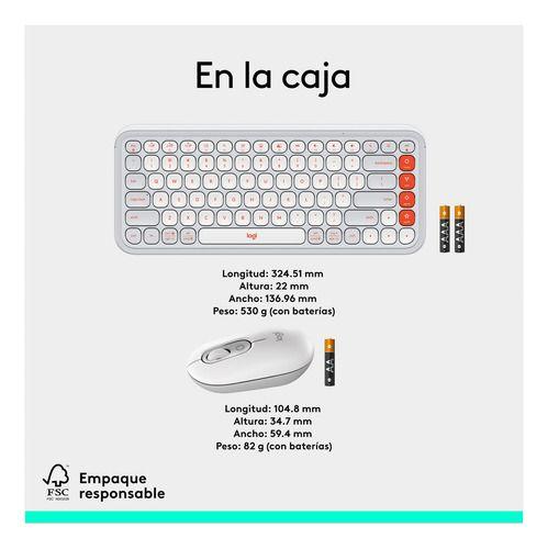 Kit Teclado Mouse Logitech Pop Icon Español Blanco-7