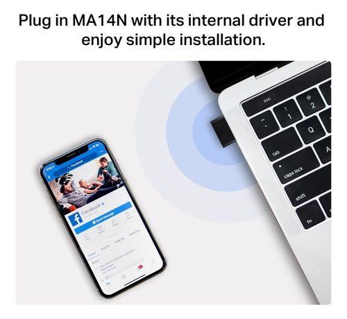 Adaptador Ax300 Inalámbrico Usb Wifi 6 Mu-mimo Ma14n-6