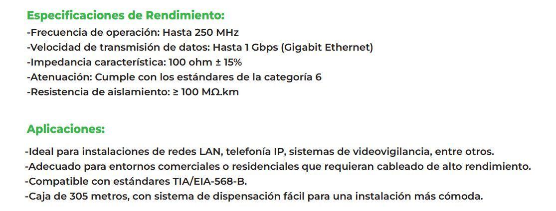 Cable Red Cat6 Utp 23 Awg Cca Caja 305 Mts 4x2x0.52mm Ulink-3