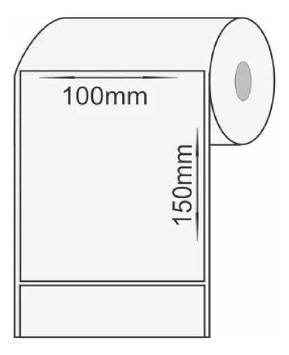 Rollo 500 Etiquetas Térmicas Adhesivas 100 X 150 Mm Blanco-2