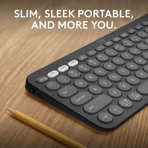 Teclado Bluetooth Compacto Pebble Keys 2 K380s Grafito-2