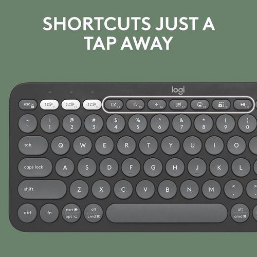 Teclado Bluetooth Compacto Pebble Keys 2 K380s Grafito-4