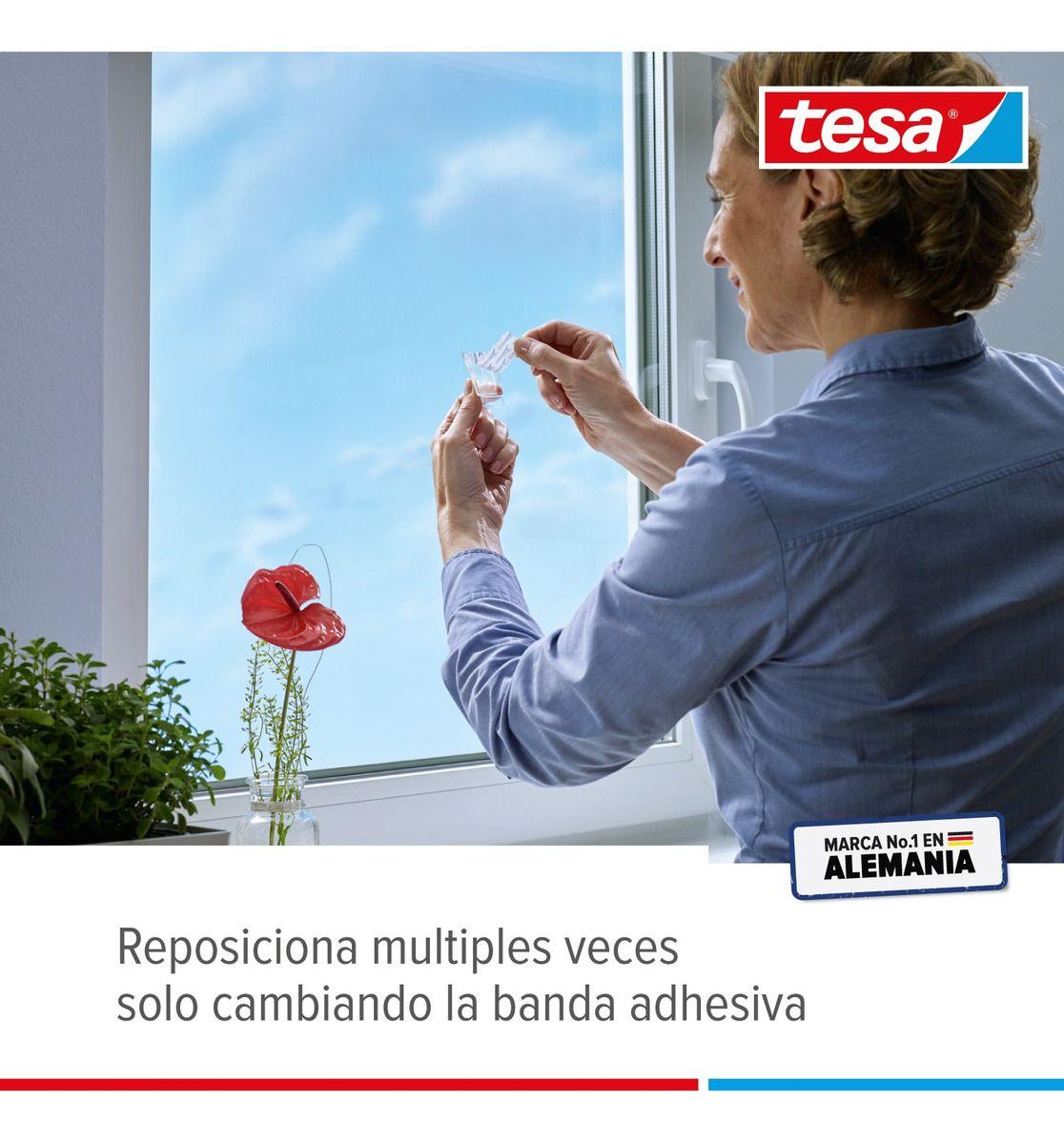 Pack X 2 Gancho Adhesivo Superficies Transparentes Tesa-2