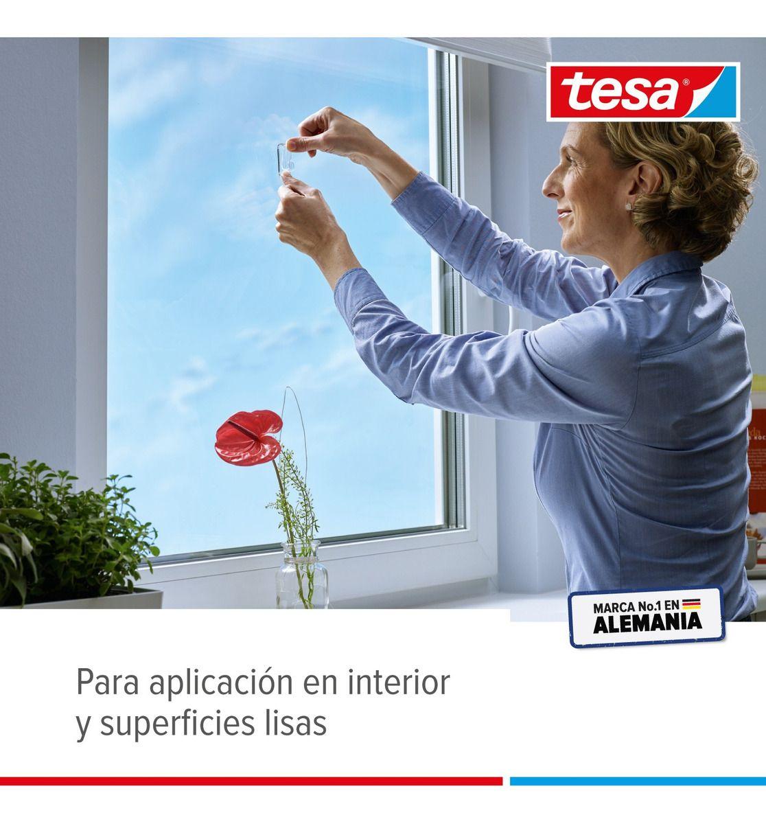 Pack X 2 Gancho Adhesivo Superficies Transparentes Tesa-3