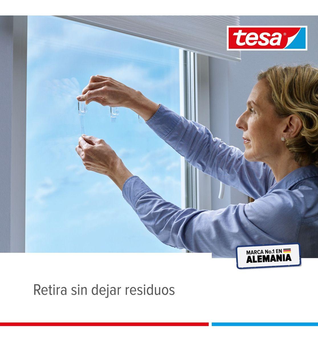 Pack X 2 Gancho Adhesivo Superficies Transparentes Tesa-4