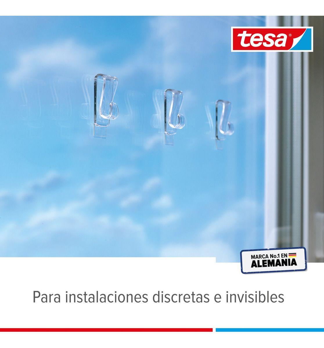 Pack X 2 Gancho Adhesivo Superficies Transparentes Tesa-5