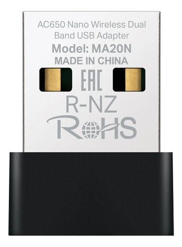 Adaptador Nano Usb Ac650 Wifi Ma20n Dual Band Mercusys-2