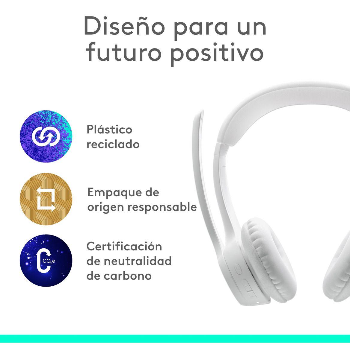 Audífonos Bluetooth Con Micrófono Zone 300 Logitech Blanco-6