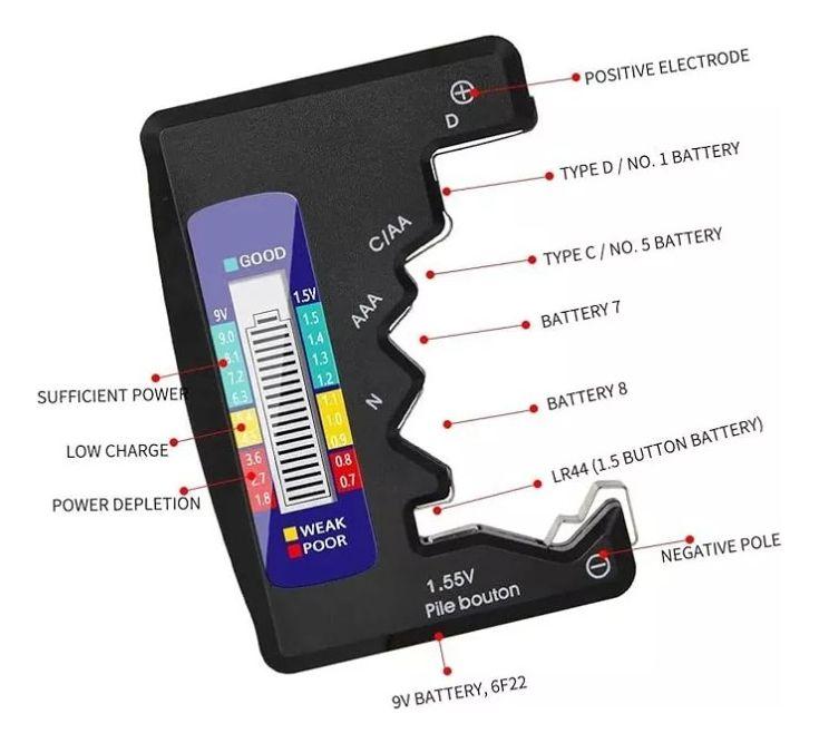Tester Digital Probador Para Pilas Baterias-3