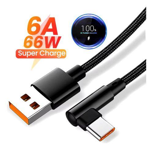 Cable Usb C Tipo C 90 Grados Carga Rápida 120 W Forma L 3mt-4