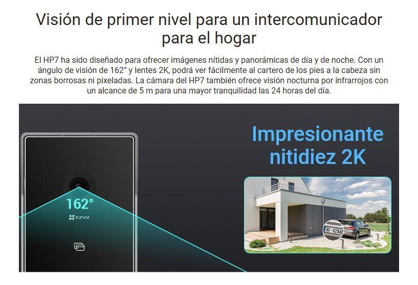 Kit Video Intercomunicador Wifi Inteligente Ezviz Hp7 2k 3mp-4