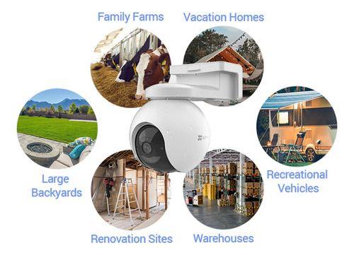 Cámara Pt Exterior Eb8 4g 2k Con Batería Tipo C Ezviz Blanco-4