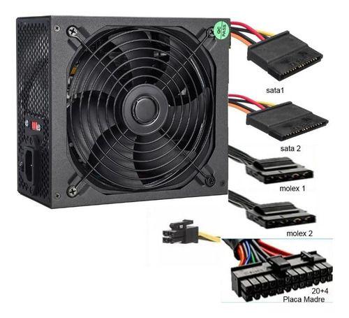 Fuente Poder Atx 650w Piv Conector 24 Pines Para Computadora-3