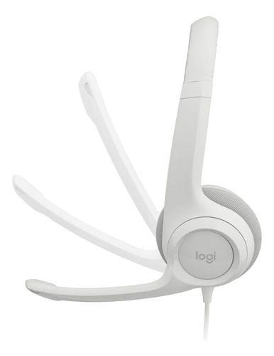 Audífonos Con Micrófono Conexión Usb H390 Logitech Blanco-2