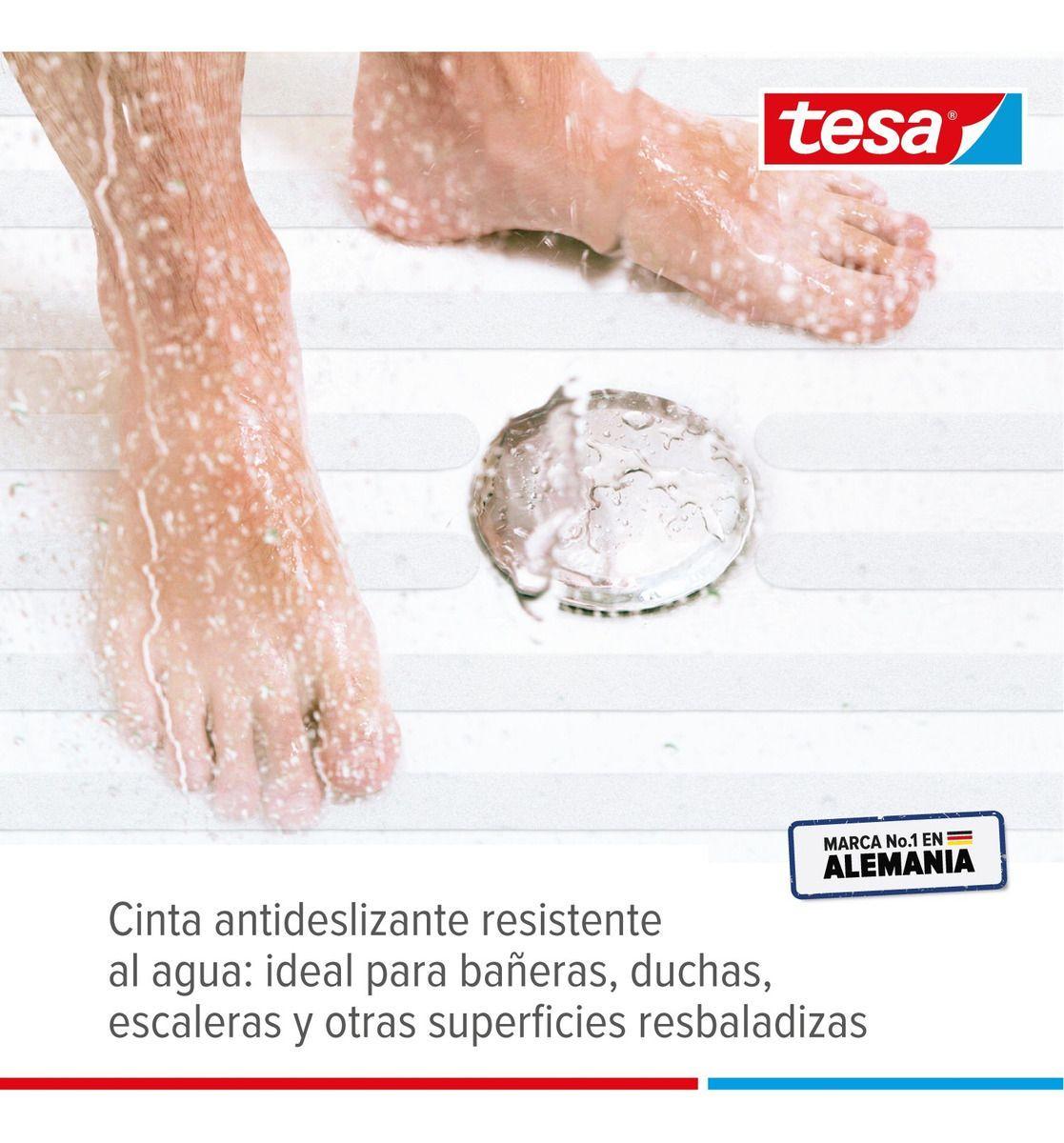 Cinta Antideslizante Baño Transparente 5mt X 25mm Tesa-3