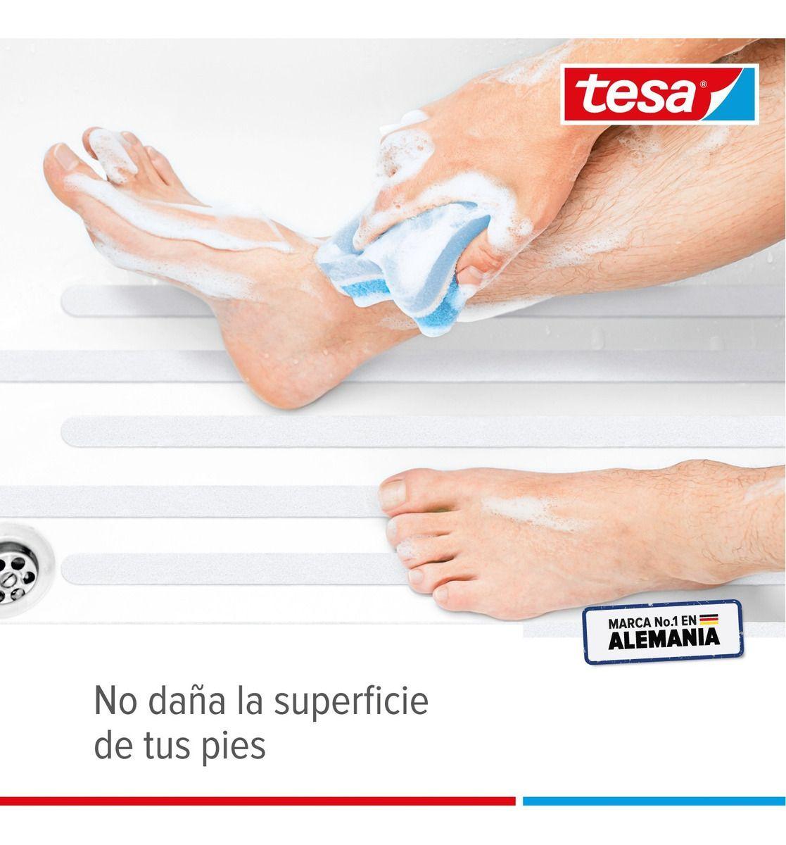 Cinta Antideslizante Baño Transparente 5mt X 25mm Tesa-6