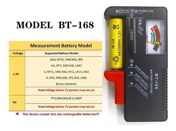 Tester Probador Pila Bateria Aa Aaa Varios Tamaños Hasta 9v-2