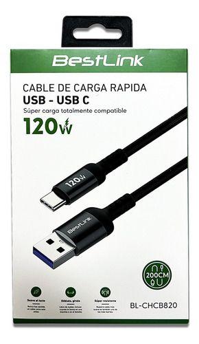 Cable Usb A Usb C Carga Transmisión Rápida 120w Anti Nudos-2
