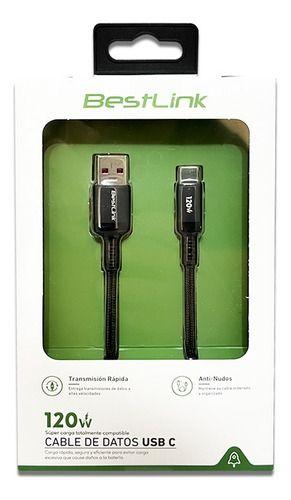 Cable Usb A Usb C Carga Transmisión Rápida 120w Anti Nudos-3