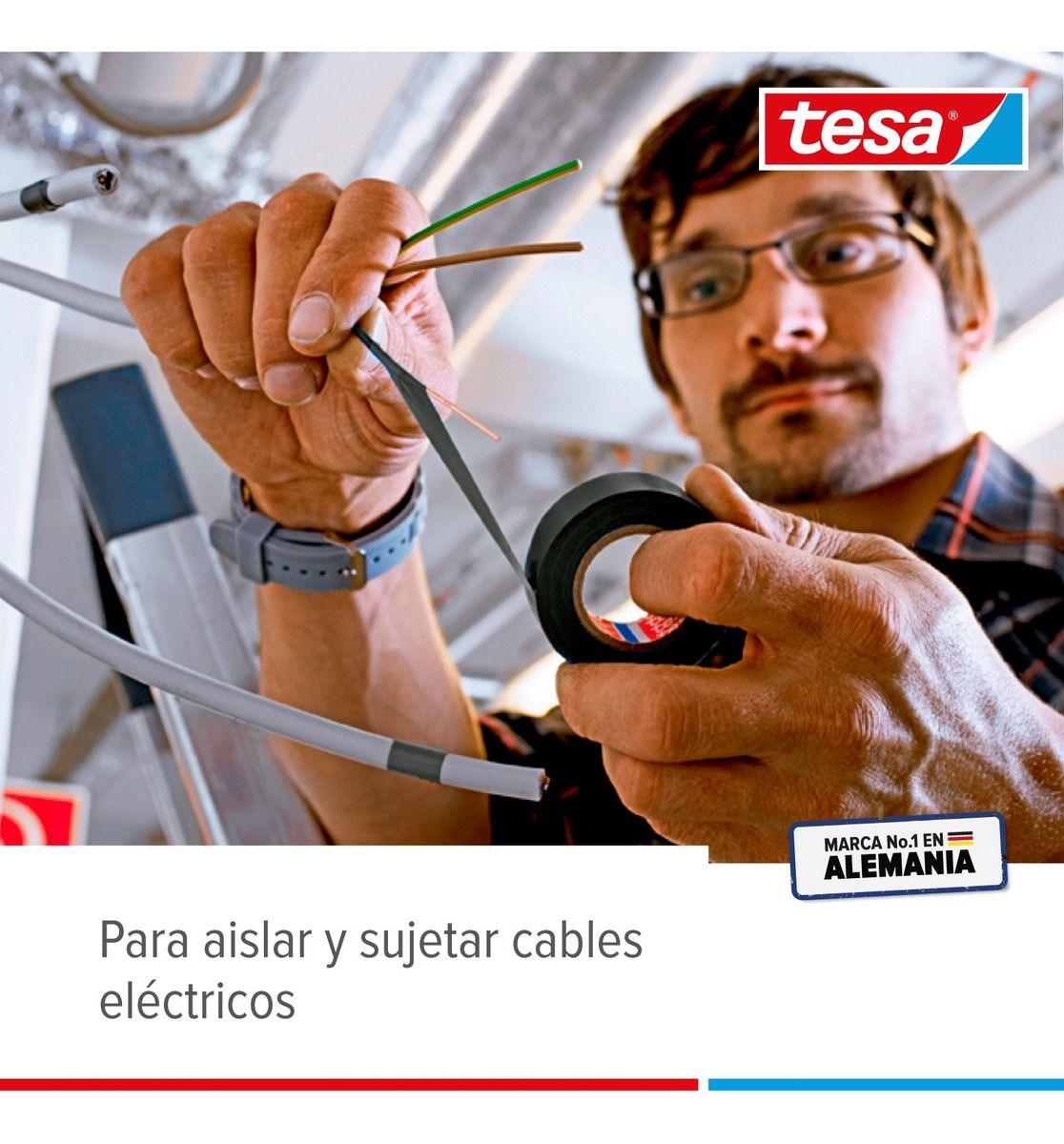 Pack 5unidades Cinta Aislante Tesa 10mt X 18mm Negra-4