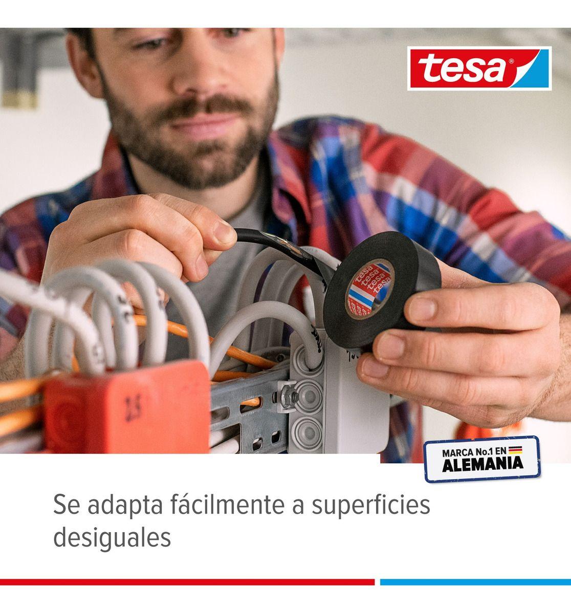 Pack 5unidades Cinta Aislante Tesa 10mt X 18mm Negra-5