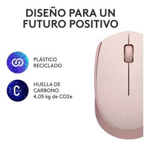 Mouse Inalámbrico Usb Logitech M170 Rosado-5