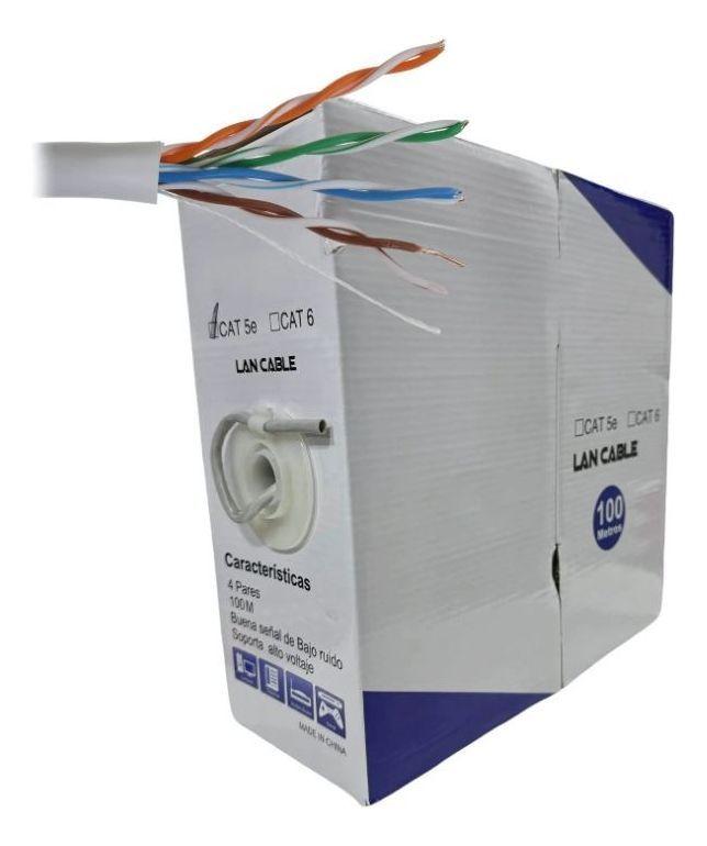 Cable Red Categoría 5e Utp 100 Mtrs Gris Interior 24awr 4pr-2