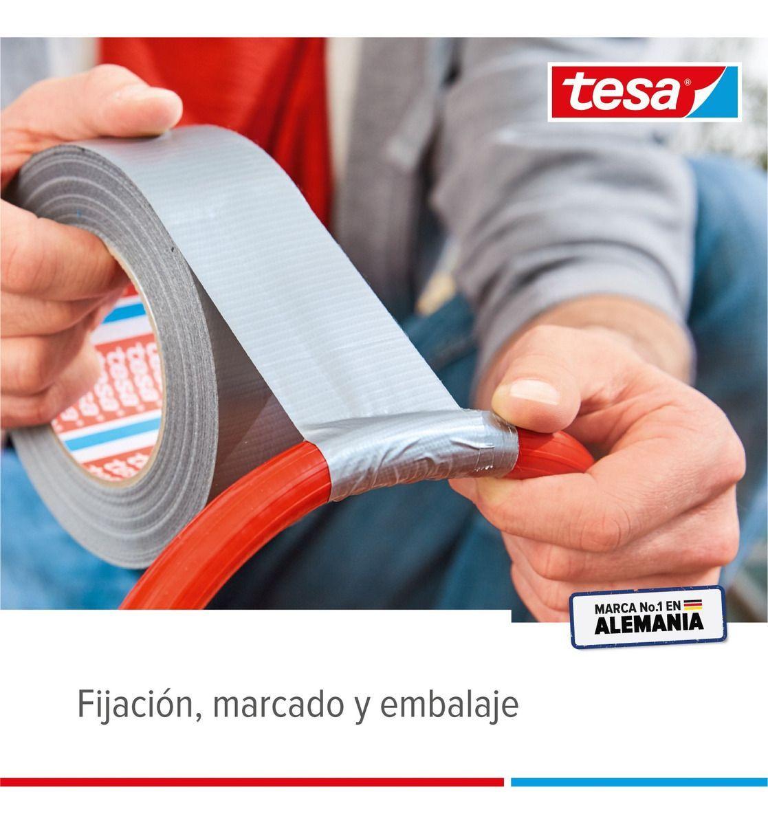 Cinta Duct Tape Tesa Universal Gris 50mt X 50mm Extra Fuerte-3