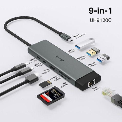 Hub Multipuerto Usb Tipo C 9 En 1 Gigabit Uh9120c Tp-link-4