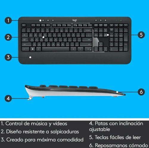 Kit Teclado Mouse Y Usb Inalámbrico Español Logitech Mk540-5