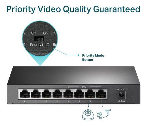 Switch 8 Puertos Tp-link Tl-sf1008p 10/100mbps 4 Poe+-7
