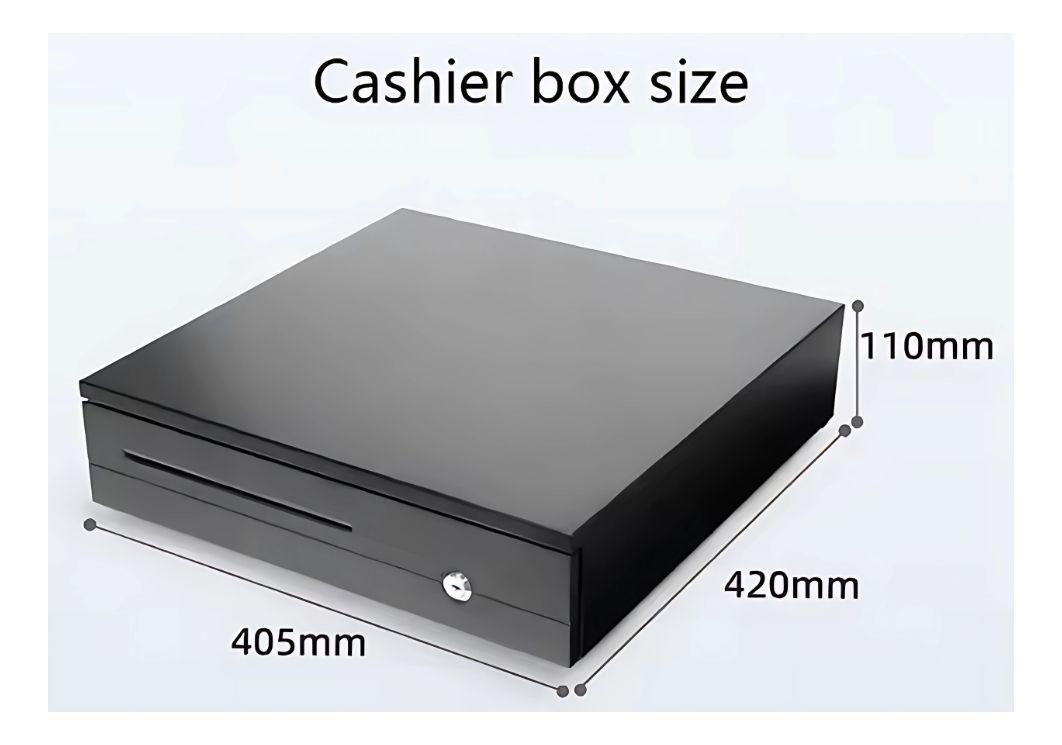 Caja Gaveta Seguridad Registradora Dinero Metálica 42x40x10-3