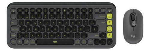 Kit Teclado Mouse Pop Icon Combo Español Logitech Grafito-2
