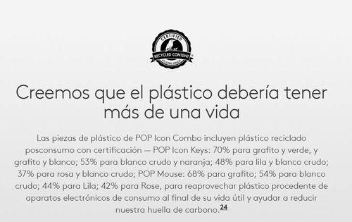 Kit Teclado Mouse Pop Icon Combo Español Logitech Grafito-6