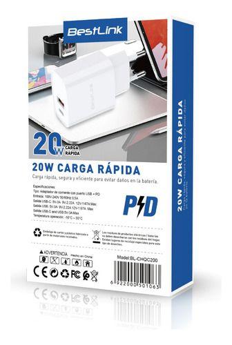 Cargador Dual Usb-c Usb Carga Rápida 20w Certificado Celular-3