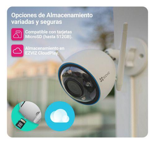 Cámara Seguridad Ip Exterior Wifi H3 3k Sirena Audio Ezviz Blanco-5