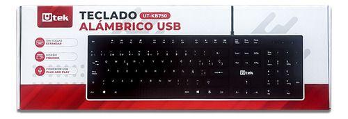 Teclado Alámbrico Usb Multimedia Teclas Slim Ut-kb750-4